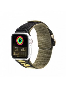 Dux Ducis-rem (utomhusversion) Apple Watch Ultra-rem, SE, 9, 8, 7, 6, 5, 4, 3, 2, 1 (49, 45, 44, 42 mm) gult armband med nylo