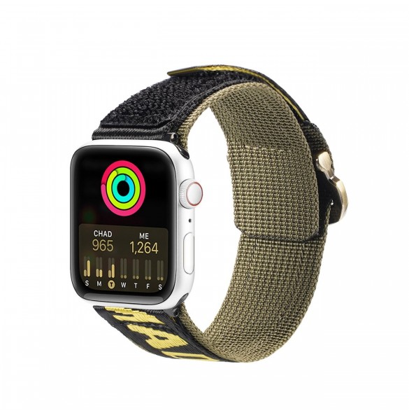 Dux Ducis-rem (utomhusversion) Apple Watch Ultra-rem, SE, 9, 8, 7, 6, 5, 4, 3, 2, 1 (49, 45, 44, 42 mm) gult armband med nylo