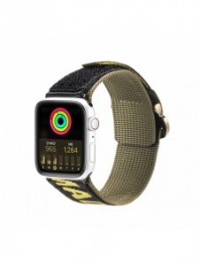 Dux Ducis-rem (utomhusversion) Apple Watch Ultra-rem, SE, 9, 8, 7, 6, 5, 4, 3, 2, 1 (49, 45, 44, 42 mm) gult armband med nylo
