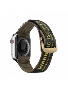 Dux Ducis-rem (utomhusversion) Apple Watch Ultra-rem, SE, 9, 8, 7, 6, 5, 4, 3, 2, 1 (49, 45, 44, 42 mm) gult armband med nylo