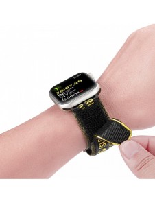 Dux Ducis-rem (utomhusversion) Apple Watch Ultra-rem, SE, 9, 8, 7, 6, 5, 4, 3, 2, 1 (49, 45, 44, 42 mm) gult armband med nylo
