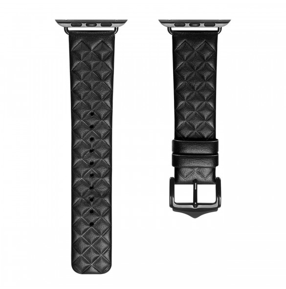 Dux Ducis Strap Läderklocka 7 Band 7/6/5/4/3/2 / SE (41/40 / 38mm) Armband Armband Äkta Läder Armband Svart (Enland Version)