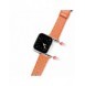 Dux Ducis Armband Läderklocka 7 Band 7/6/5/4/3/2 / SE (45/44 / 42mm) Armband Armband Äkta Läder Armband Orange (Enland Versio