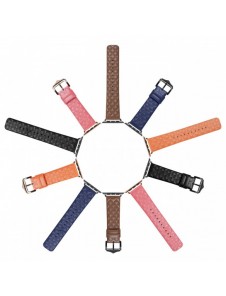 Dux Ducis Armband Läderklocka 7 Band 7/6/5/4/3/2 / SE (45/44 / 42mm) Armband Armband Äkta Läder Armband Orange (Enland Versio