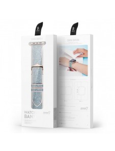 Dux Ducis Strap Watch 7 Band 7/6/5/4/3/2 / SE (45/44 / 42mm) Armband Armband Armband Blue (Sparkle Version)