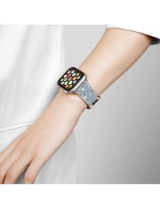 Dux Ducis Strap Watch 7 Band 7/6/5/4/3/2 / SE (45/44 / 42mm) Armband Armband Armband Blue (Sparkle Version)