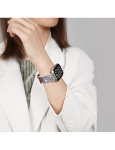 Dux Ducis Strap Watch 7 Band 7/6/5/4/3/2 / SE (45/44 / 42mm) Armband Armband Armband Grön (Sparkle Version)