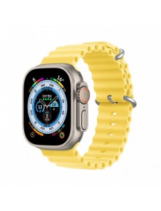 Dux Ducis Strap Watch Armband 9 / 8 / 7 / 6 / 5 / 4 / 3 / 2 / SE (41 / 40 / 38mm) Silikonband Armband Gul (OceanWave Version)