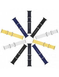 Dux Ducis Strap Watch Armband 9 / 8 / 7 / 6 / 5 / 4 / 3 / 2 / SE (41 / 40 / 38mm) Silikonband Armband Gul (OceanWave Version)