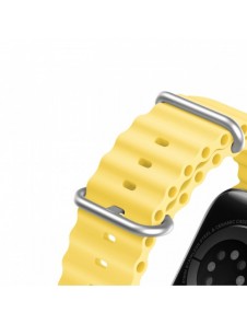 Dux Ducis Strap Watch Armband 9 / 8 / 7 / 6 / 5 / 4 / 3 / 2 / SE (41 / 40 / 38mm) Silikonband Armband Gul (OceanWave Version)