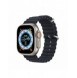 Dux Ducis Strap Watch Armband 9 / 8 / 7 / 6 / 5 / 4 / 3 / 2 / SE (45 / 44 / 42mm) Silikonbandarmband Grå (OceanWave-version)