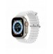 Dux Ducis Strap Watch Armband 9 / 8 / 7 / 6 / 5 / 4 / 3 / 2 / SE (45 / 44 / 42mm) Silikonbandarmband Vit (OceanWave-version)