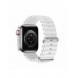 Dux Ducis Strap Watch Armband 9 / 8 / 7 / 6 / 5 / 4 / 3 / 2 / SE (45 / 44 / 42mm) Silikonbandarmband Vit (OceanWave-version)