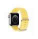 Dux Ducis Strap Watch Armband 9 / 8 / 7 / 6 / 5 / 4 / 3 / 2 / SE (45 / 44 / 42mm) Silikonband Armband Gul (OceanWave Version)