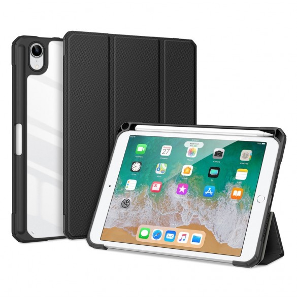 Dux Ducis Toby armored tuff Smart Cover för iPad mini 2021 med hållare för Apple Pencil svart