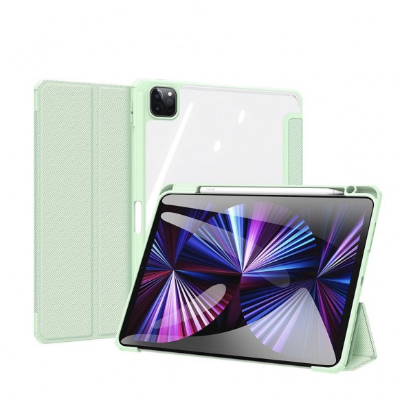 Dux Ducis Toby armored tough Smart Cover för iPad Pro 11'' 2021 med en hållare för Apple Pencil grön