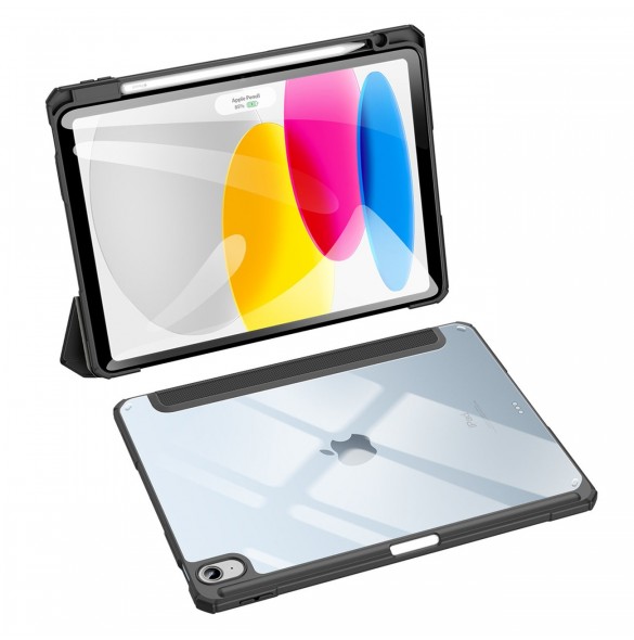 Dux Ducis Toby-fodral för iPad 10.9'' 2022 (10 gen.) skal med plats för Apple Pencil stylus smart skalställ svart