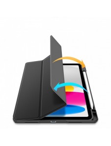 Dux Ducis Toby-fodral för iPad 10.9'' 2022 (10 gen.) skal med plats för Apple Pencil stylus smart skalställ svart