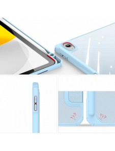 Dux Ducis Toby-fodral för iPad 10,9'' 2022 (10 gen.) skal med plats för Apple Pencil stylus smart skalställ blå