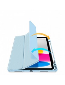 Dux Ducis Toby-fodral för iPad 10,9'' 2022 (10 gen.) skal med plats för Apple Pencil stylus smart skalställ blå