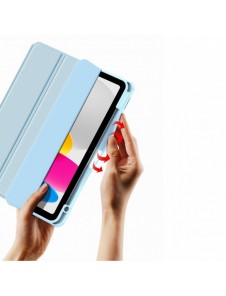 Dux Ducis Toby-fodral för iPad 10,9'' 2022 (10 gen.) skal med plats för Apple Pencil stylus smart skalställ blå