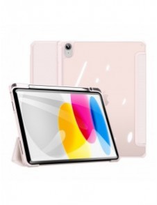 Dux Ducis Toby-fodral för iPad 10.9'' 2022 (10 gen.) skal med pennhållare Apple Pencil smart fodralställ rosa