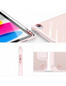 Dux Ducis Toby-fodral för iPad 10.9'' 2022 (10 gen.) skal med pennhållare Apple Pencil smart fodralställ rosa