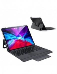 Dux Ducis Touchpad Tangentbordsfodral trådlöst Bluetooth-tangentbord iPad Pro 12,9'' 2018/2020/2021 svart