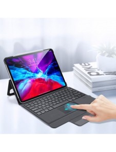 Dux Ducis Touchpad Tangentbordsfodral trådlöst Bluetooth-tangentbord iPad Pro 12,9'' 2018/2020/2021 svart