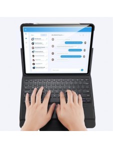 Dux Ducis Touchpad Tangentbordsfodral trådlöst Bluetooth-tangentbord iPad Pro 12,9'' 2018/2020/2021 svart