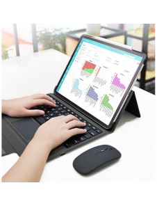 Dux Ducis Touchpad Tangentbordsfodral trådlöst Bluetooth-tangentbord iPad Pro 12,9'' 2018/2020/2021 svart