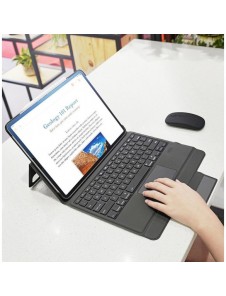 Dux Ducis Touchpad Tangentbordsfodral trådlöst Bluetooth-tangentbord iPad Pro 12,9'' 2018/2020/2021 svart