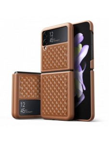 Dux Ducis Venice fodral till Samsung Galaxy Z Flip 4 läderfodral brunt