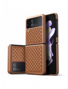 Dux Ducis Venice fodral till Samsung Galaxy Z Flip 4 läderfodral brunt