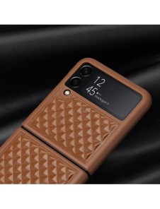Dux Ducis Venice fodral till Samsung Galaxy Z Flip 4 läderfodral brunt