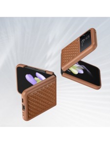 Dux Ducis Venice fodral till Samsung Galaxy Z Flip 4 läderfodral brunt