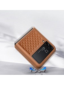 Dux Ducis Venice fodral till Samsung Galaxy Z Flip 4 läderfodral brunt