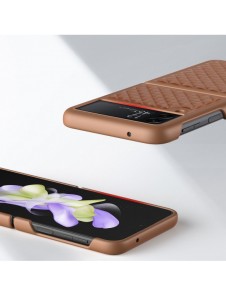 Dux Ducis Venice fodral till Samsung Galaxy Z Flip 4 läderfodral brunt