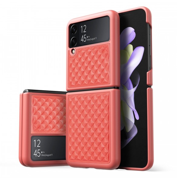 Dux Ducis Venice fodral till Samsung Galaxy Z Flip 4 läderfodral rött