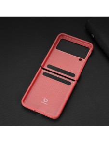 Dux Ducis Venice fodral till Samsung Galaxy Z Flip 4 läderfodral rött
