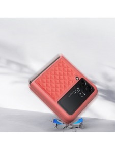 Dux Ducis Venice fodral till Samsung Galaxy Z Flip 4 läderfodral rött
