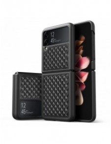 Dux Ducis Venice läderfodral till Samsung Galaxy Z Flip 3 Äkta läderfodral Svart