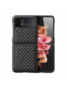 Dux Ducis Venice läderfodral till Samsung Galaxy Z Flip 3 Äkta läderfodral Svart