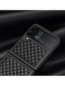 Dux Ducis Venice läderfodral till Samsung Galaxy Z Flip 3 Äkta läderfodral Svart