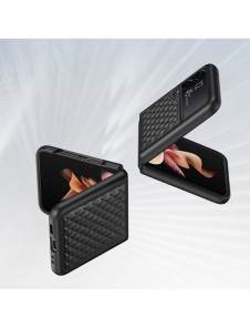 Dux Ducis Venice läderfodral till Samsung Galaxy Z Flip 3 Äkta läderfodral Svart