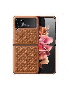Dux Ducis Venice läderfodral till Samsung Galaxy Z Flip 3 Äkta läderfodral Brun
