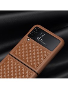 Dux Ducis Venice läderfodral till Samsung Galaxy Z Flip 3 Äkta läderfodral Brun
