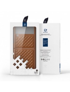 Dux Ducis Venice läderfodral till Samsung Galaxy Z Flip 3 Äkta läderfodral Brun