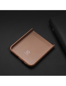 Dux Ducis Venice läderfodral till Samsung Galaxy Z Flip 3 Äkta läderfodral Brun