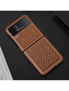Dux Ducis Venice läderfodral till Samsung Galaxy Z Flip 3 Äkta läderfodral Brun